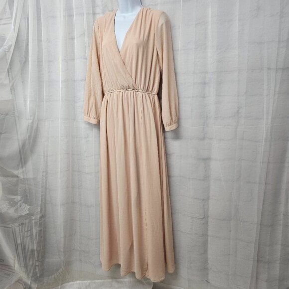 LuLus Dress Maxi Peach Ethereal Flowy Formal L - Picture 8 of 14
